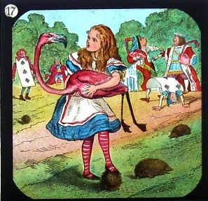 Alice in Wonderland - magic lantern slide